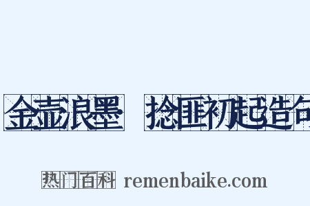 金壶浪墨·捻匪初起造句是什么意思的图片
